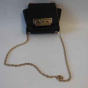 Womens Zac Posen Black With Gold Chain Mini Bag*